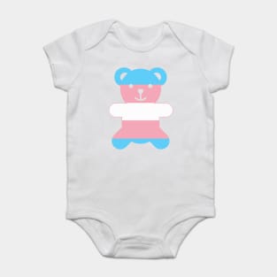 Trans Flag Bear Transgender Pride Baby Bodysuit